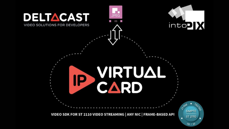 DELTACAST announces low-bitrate SMPTE 2110-22 video streaming support in its IP Virtual Card with intoPIX JPEG XS software